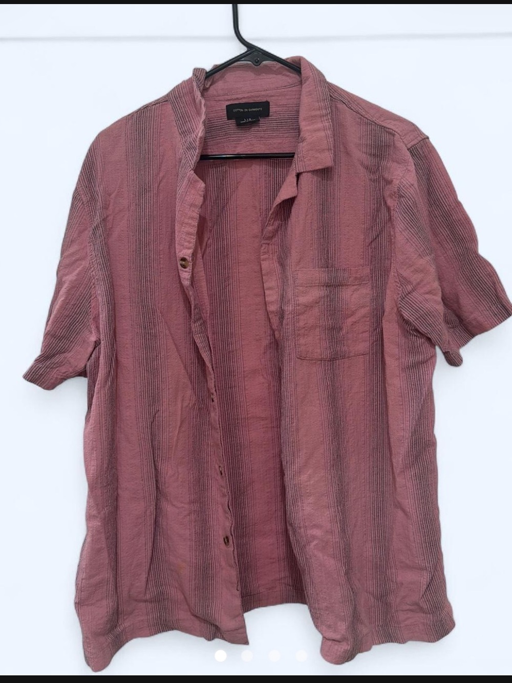 Cotton On Men’s Salmon Short-Sleeve Button-Down Shirt